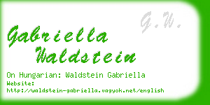 gabriella waldstein business card